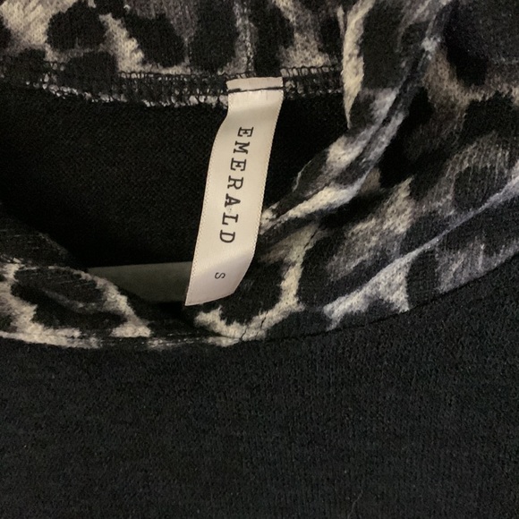Emerald, small hoodie, leopard print and black - Picture 2 of 3